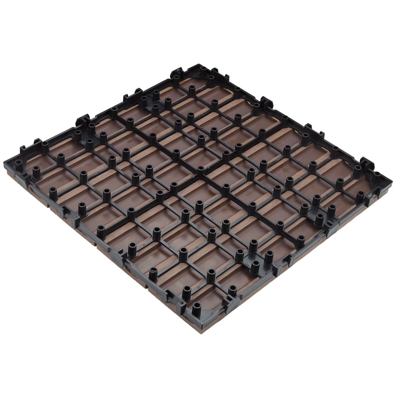 Square Deck Wood Tiles in Brown Canyon 6 Pack