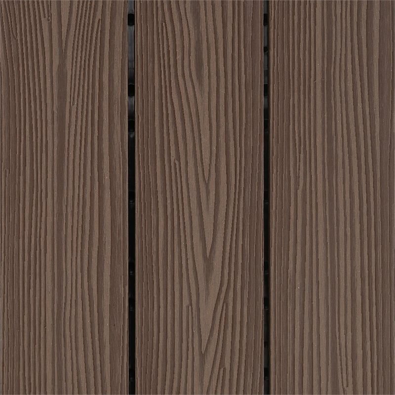 Square Deck Wood Tiles in Brown Canyon 6 Pack