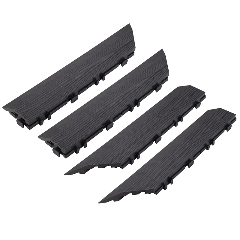 Corner Wood Trim in Modern Black 4 Pack