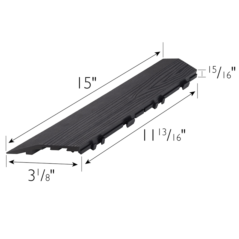 Corner Wood Trim in Modern Black 4 Pack