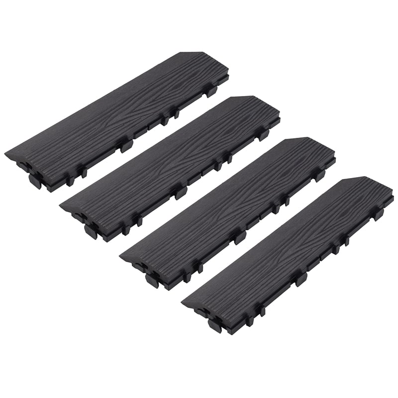 Straight Edge Wood Trim in Modern Black 4 Pack