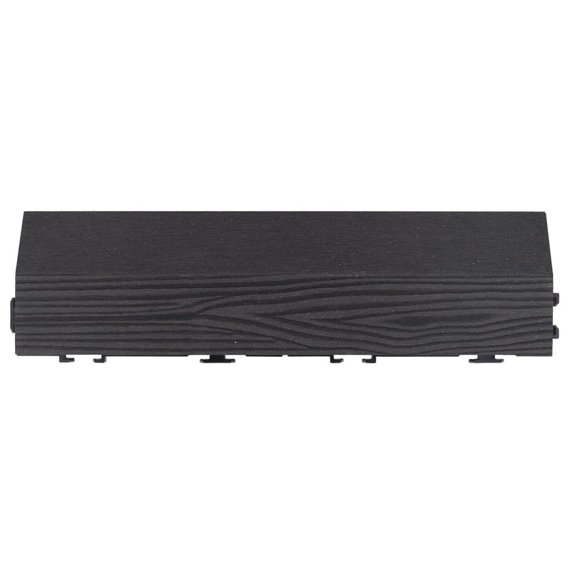 Straight Edge Wood Trim in Modern Black 4 Pack