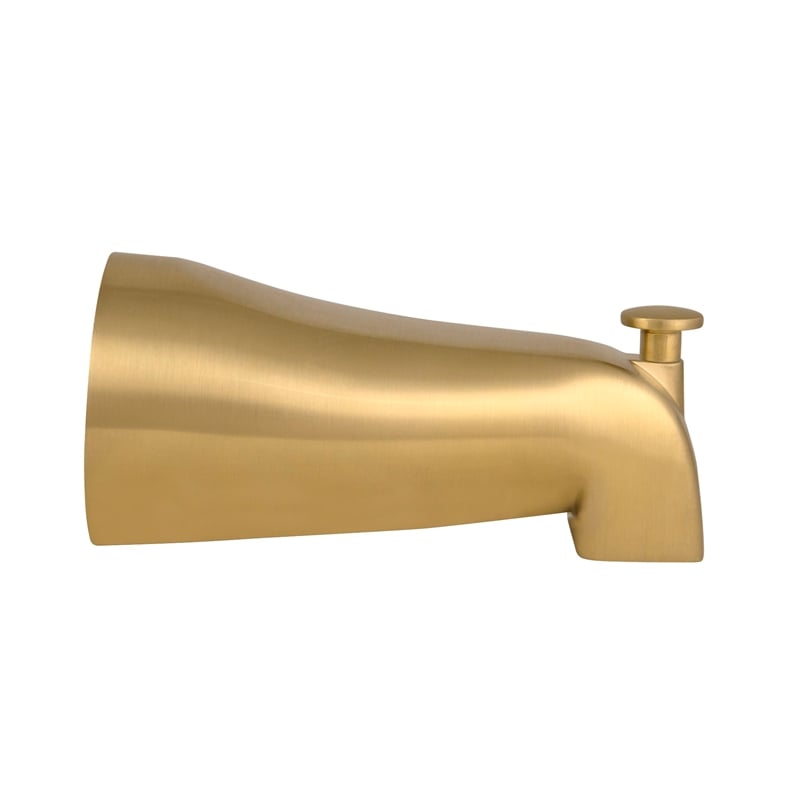 Stainless Steel Tub Diverter Spout in Satin Gold
