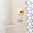 Stainless Steel Tub Diverter Spout in Satin Gold