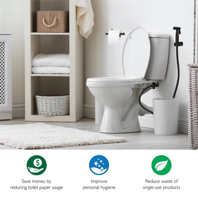 Stainless Steel Bidet Sprayer in Matte Black