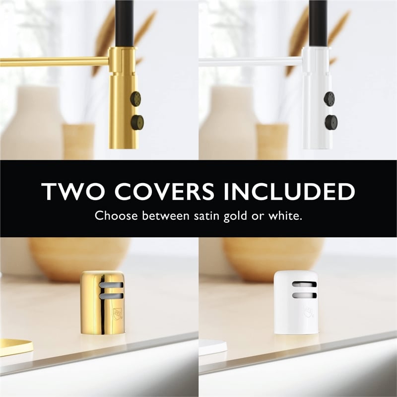 Brass Dishwasher Air Gap in Satin Gold and White