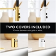 Brass Dishwasher Air Gap in Satin Gold and White
