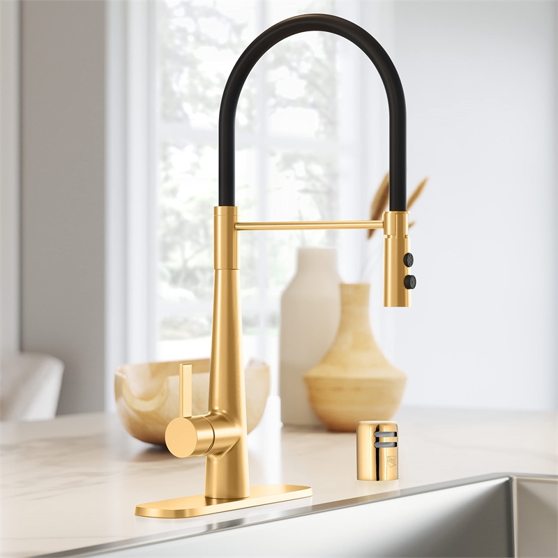 Brass Dishwasher Air Gap in Satin Gold and White