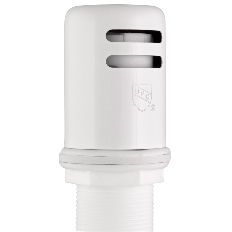 Brass Dishwasher Air Gap in Satin Gold and White