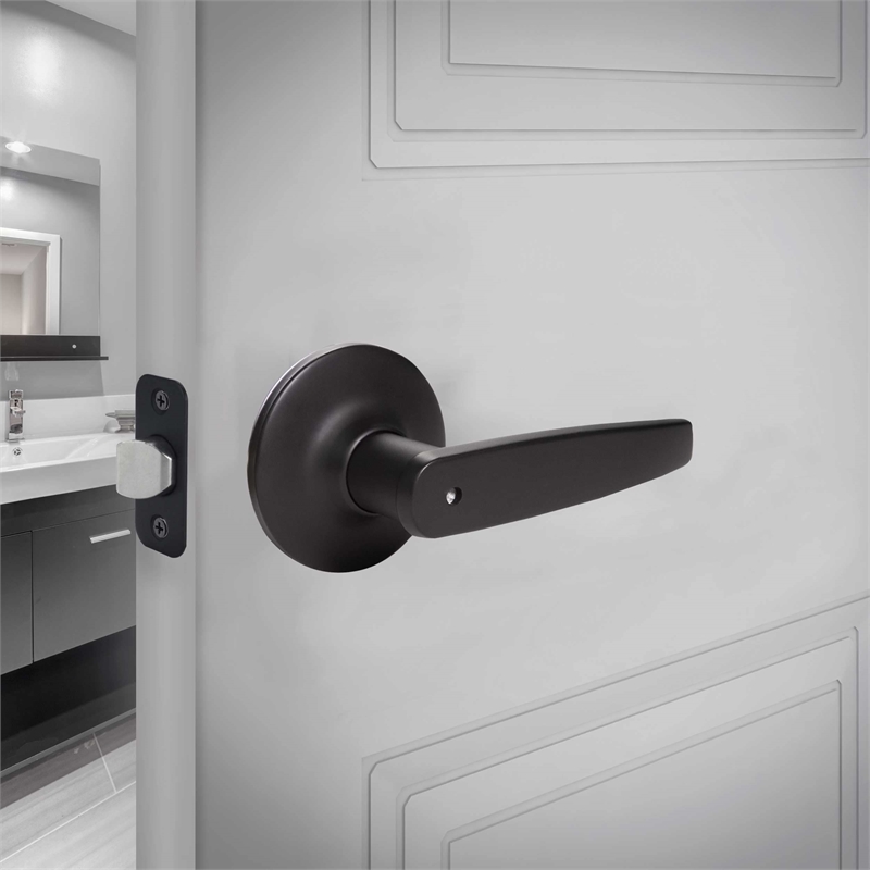 Delavan Brass Privacy Door Lever in Matte Black