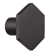 Solid Hexagon Metal Cabinet Knob in Matte Black 10 Pack