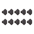 Solid Hexagon Metal Cabinet Knob in Matte Black 10 Pack