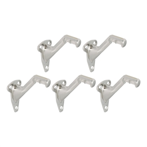 standard zinc metal handrail bracket in satin nickel 5 pack