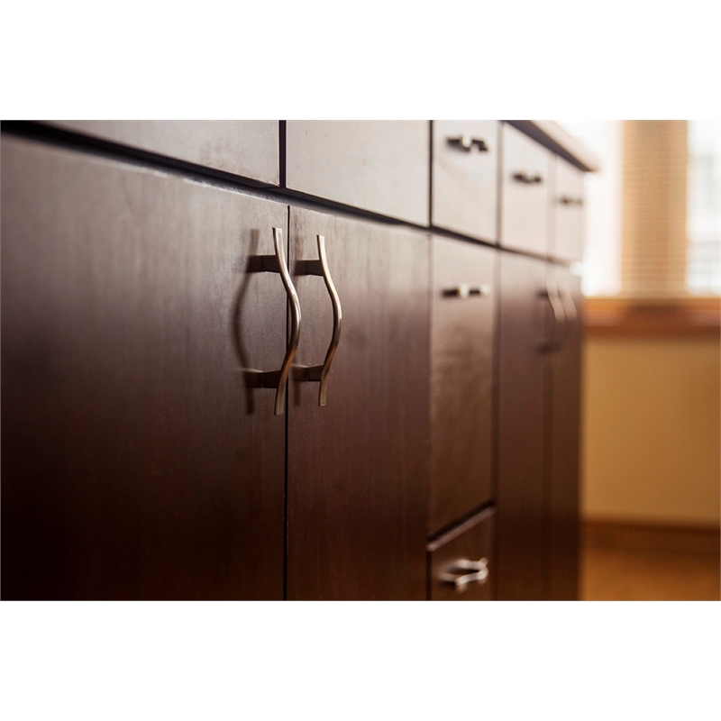 Metro Metal Cabinet Pull in Satin Nickel  10 Pack