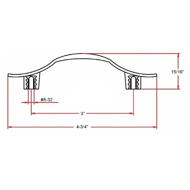 Metro Metal Cabinet Pull in Satin Nickel  10 Pack