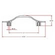 Metro Metal Cabinet Pull in Satin Nickel  10 Pack