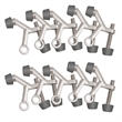 Satin Nickel Standard Metal Hinge Pin Door Stop  10 Pack