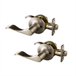 Stratford Passage Metal Door Knob in Satin Nickel  2 Pack