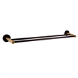 Kelton Double Brass Towel Bar in Matte Black and Gold