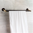 Kelton Double Brass Towel Bar in Matte Black and Gold