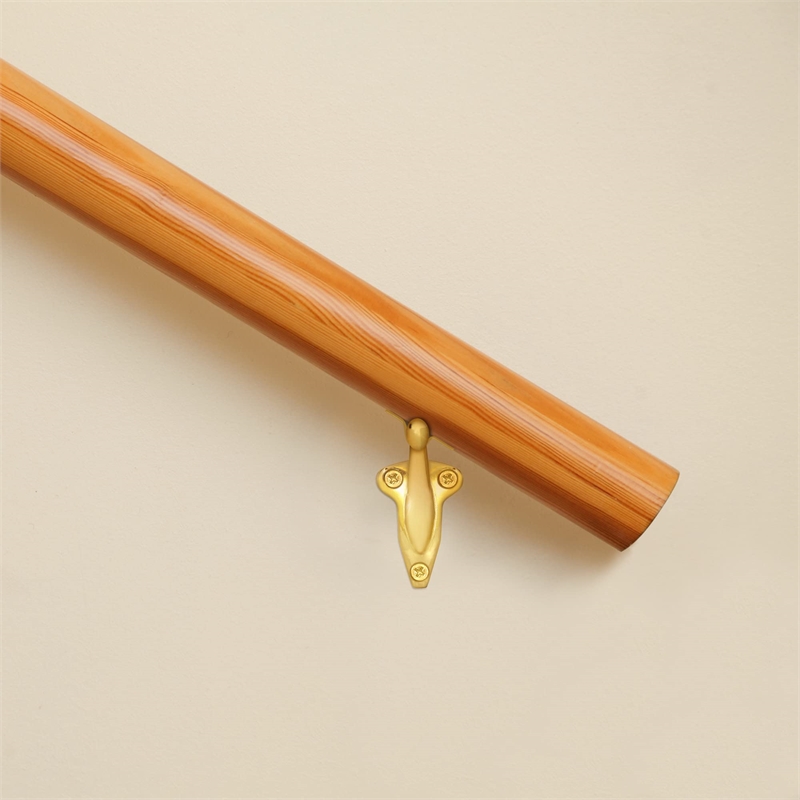 Standard Metal Handrail Bracket in Polished Brass 5 Pack