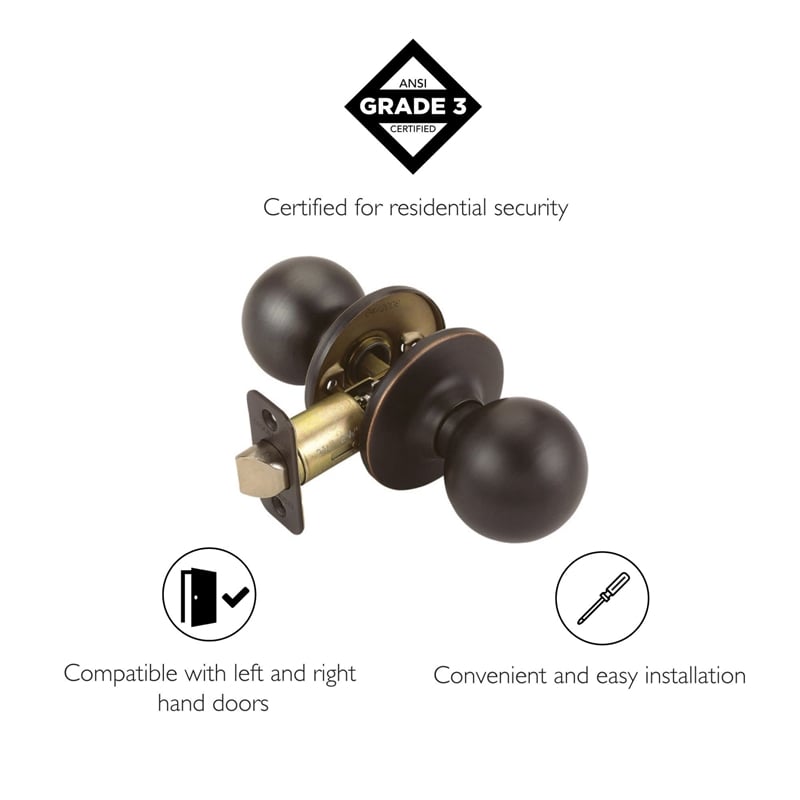 Ball Bronze Closet Brass Door Knob