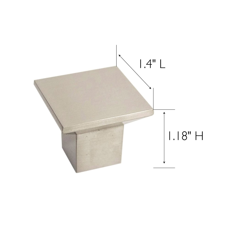 Cubist Cabinet Knob in Brushed Nickel  10 Pack