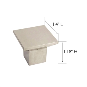 Cubist Cabinet Knob in Brushed Nickel  10 Pack