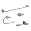 Geneva Metal Bathroom Accessory Kit in Satin Nickel  4 Piece