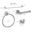 Graz Bathroom Hardware Kit in Satin Nickel  4 Piece