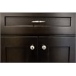 Arced Metal Cabinet Pull in Satin Nickel  25 Pack