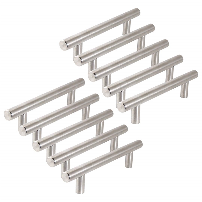 Hollow Cabinet Stainless Steel Drawer Pull in Satin Nickel 10 Pack