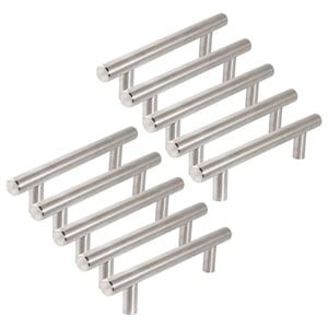 Hollow Cabinet Stainless Steel Drawer Pull in Satin Nickel 10 Pack