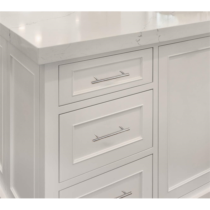 Hollow Cabinet Stainless Steel Drawer Pull in Satin Nickel 10 Pack