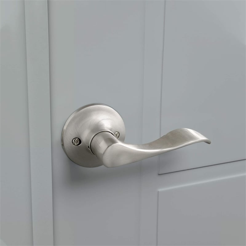 Stratford Passage Metal Door Knob in Satin Nickel  12 Pack