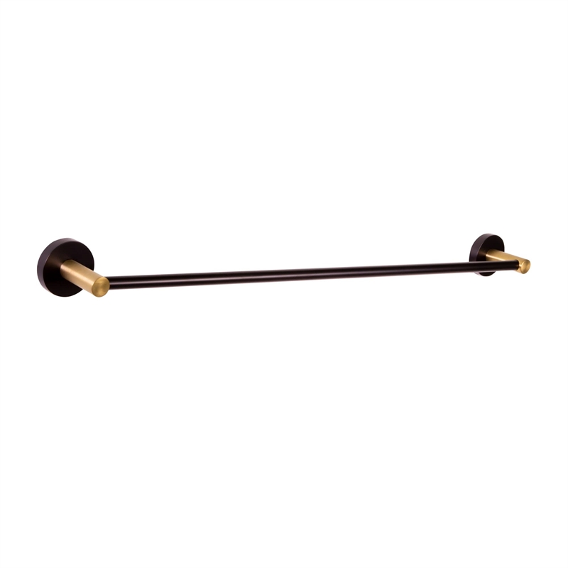Kelton 24 Inch Brass Towel Bar in Matte Black and Gold