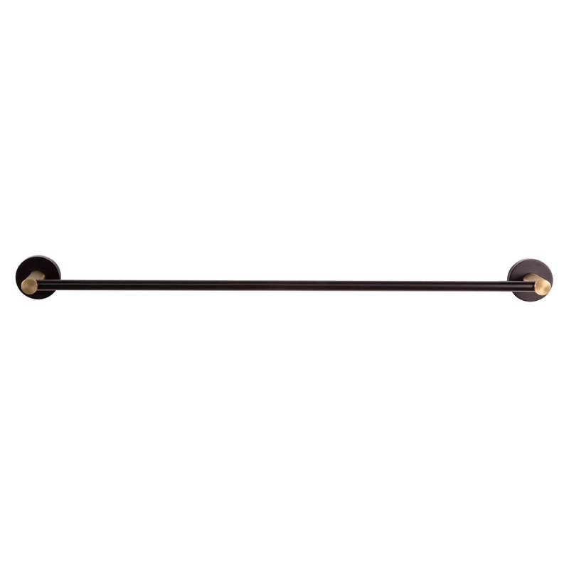 Kelton 24 Inch Brass Towel Bar in Matte Black and Gold