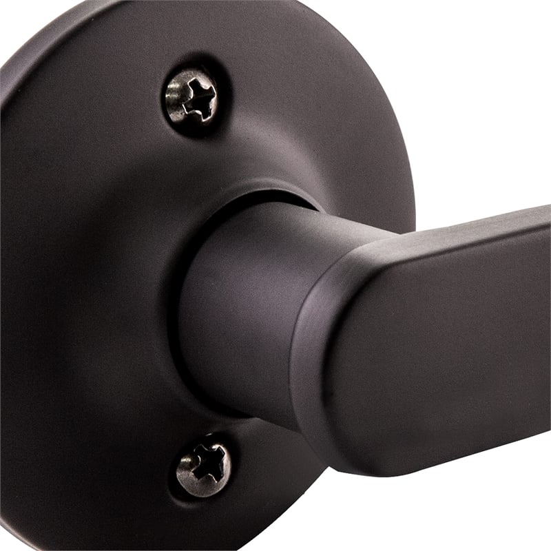 Delavan Dummy Brass Door Lever in Matte Black