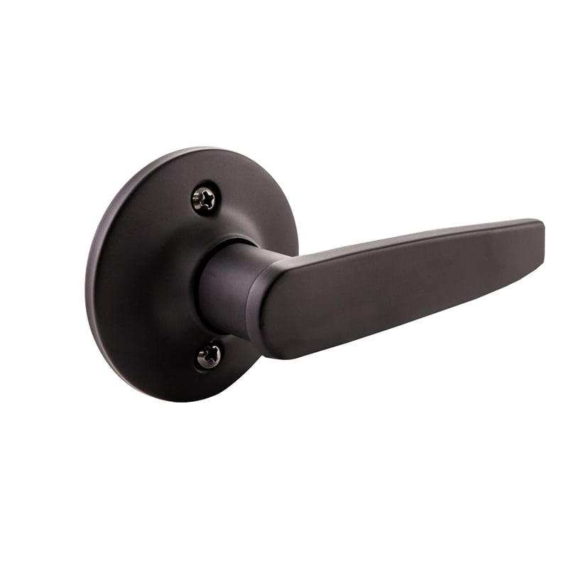 Delavan Dummy Brass Door Lever in Matte Black