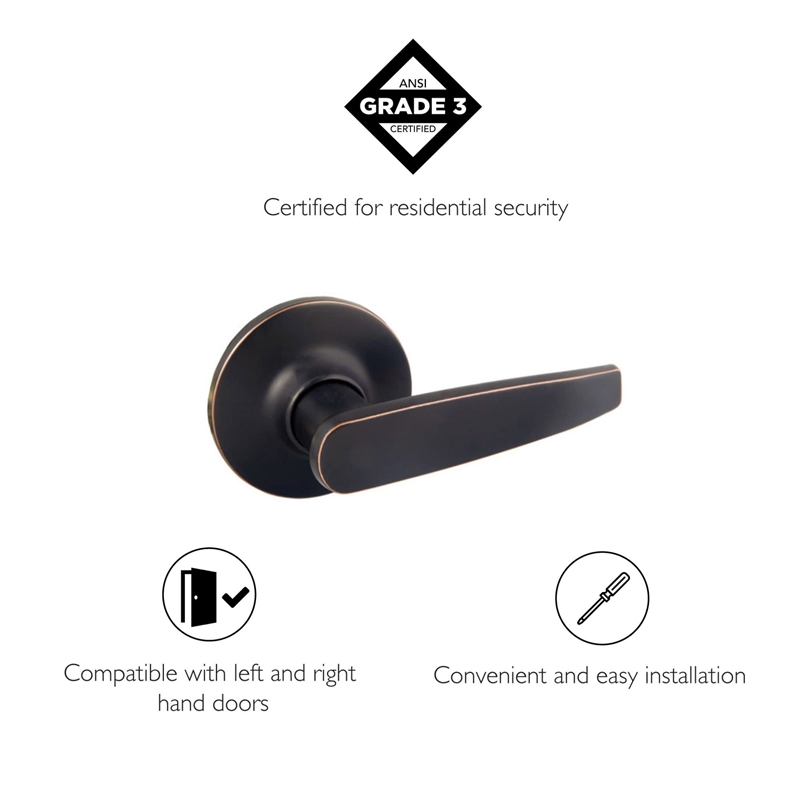 Delavan Dummy Brass Doorknob in Oil Rubbed Bronze
