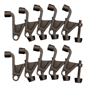 jumbo hinge pin metal door stop in oil rubbed bronze 2.2 inch  10 pack