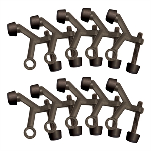 standard hinge pin metal door stop in oil rubbed bronze  2.1 inch  10 pack