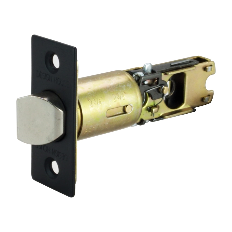 2 Way Passage Metal Door Latch with Round Corner in Matte Black