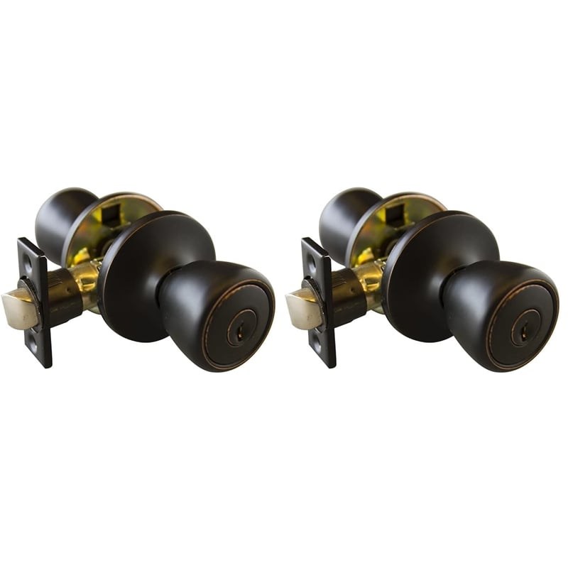 Terrace Privacy Brass Door Knob in Oil Rubbed Bronze  2 Pack