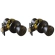 Terrace Privacy Brass Door Knob in Oil Rubbed Bronze  2 Pack