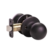 Ball Passage Brass Door Knob in Matte Black