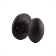 Egg Passage Brass Door Knob in Matte Black