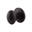 Egg Passage Brass Door Knob in Matte Black