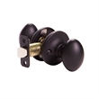 Egg Passage Brass Door Knob in Matte Black