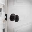 Egg Passage Brass Door Knob in Matte Black